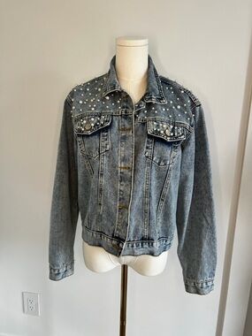 LifeShe Pearl Denim Jacket Small